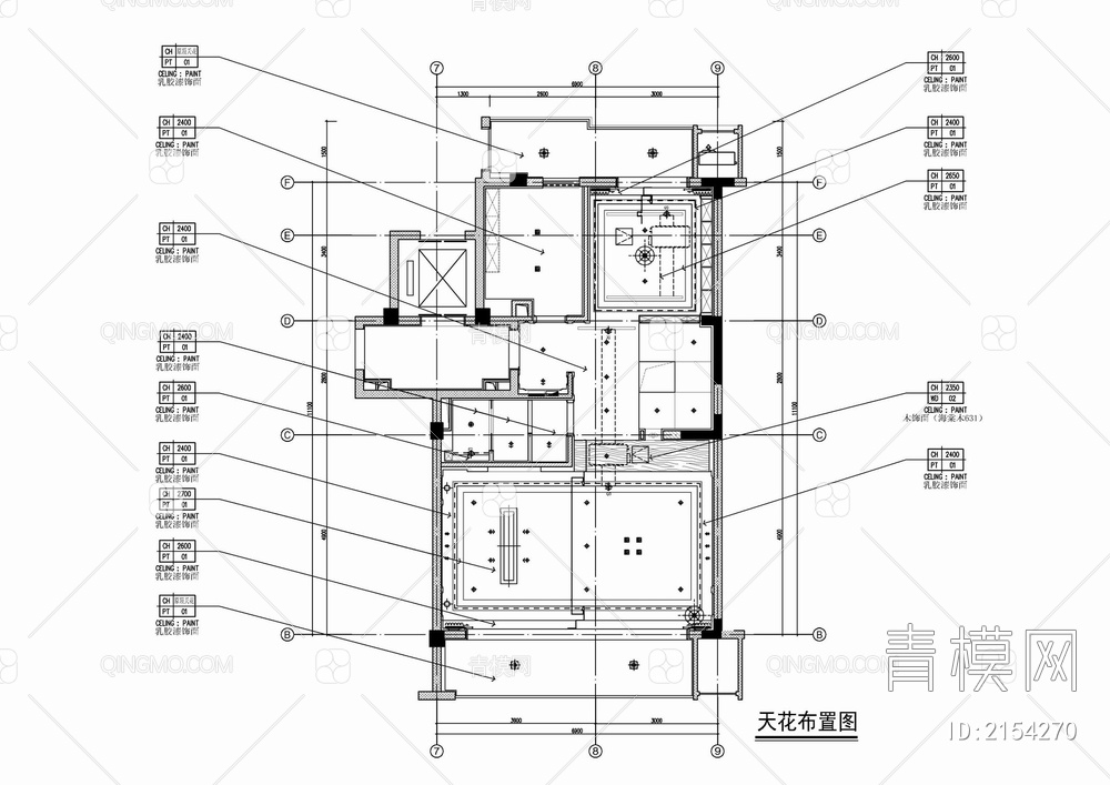 三层别墅室内施工详图 家装 豪宅 私宅 样板房 洋房【ID:2154270】