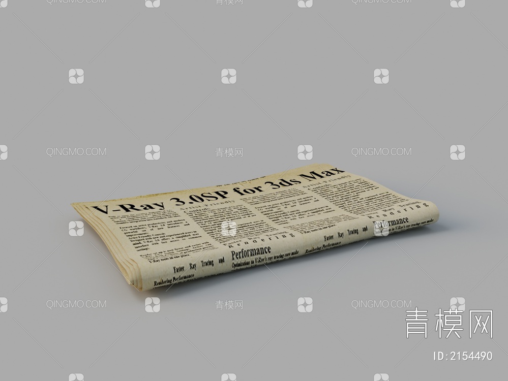 旧报纸3D模型下载【ID:2154490】