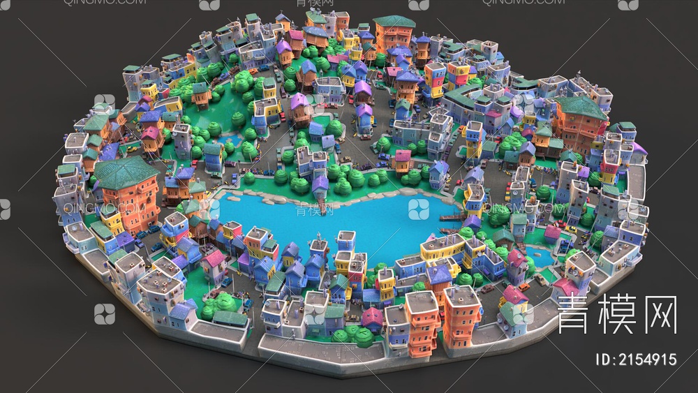卡通城市3D模型下载【ID:2154915】