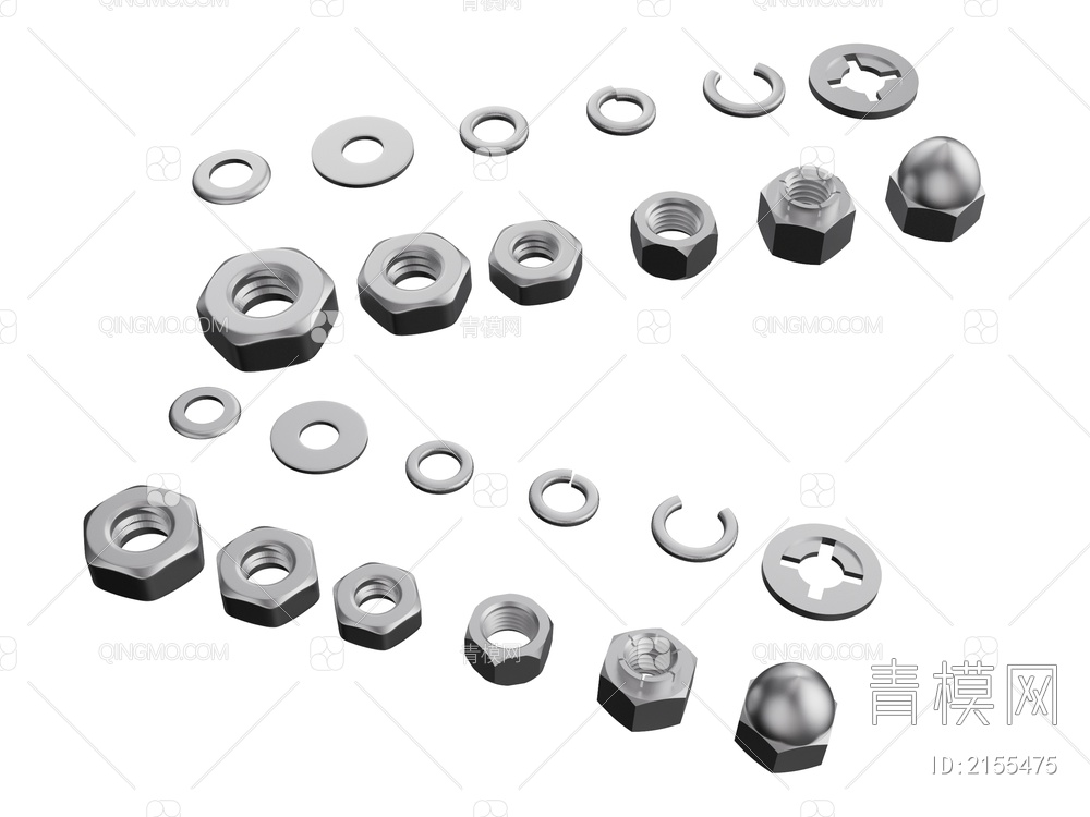 五金件 螺母垫片SU模型下载【ID:2155475】