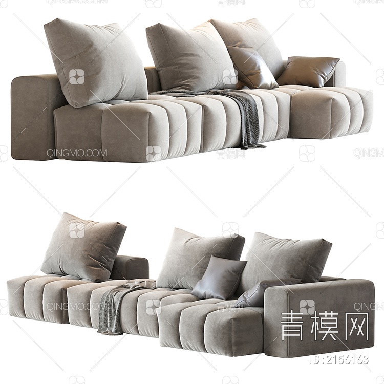 VELVET多人沙发3D模型下载【ID:2156163】