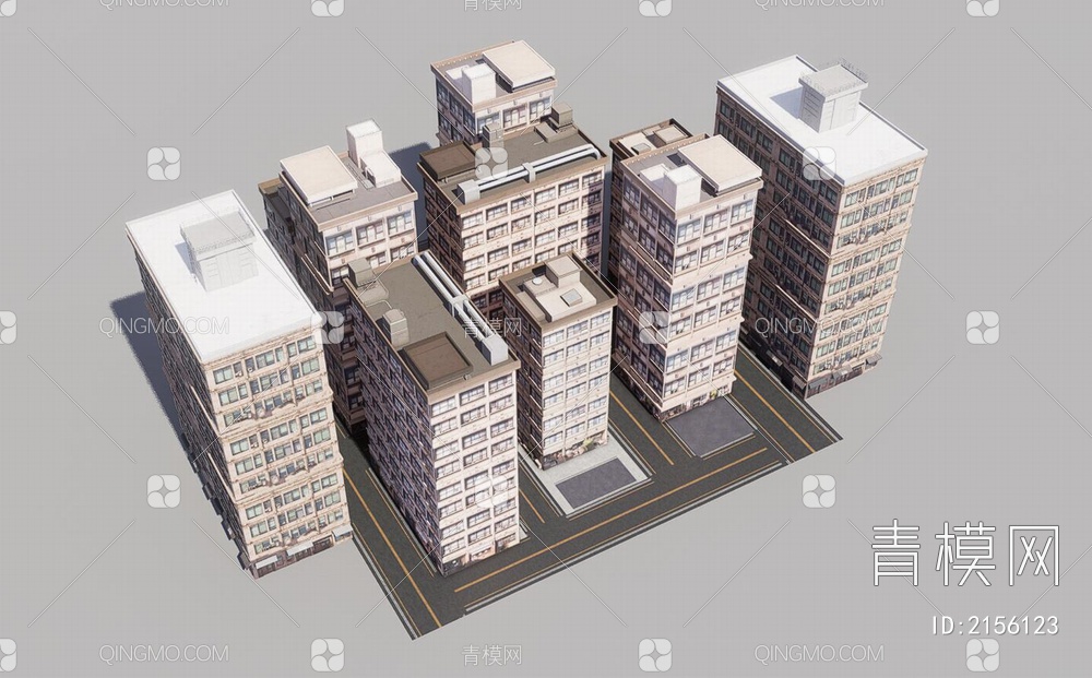 建筑配楼3D模型下载【ID:2156123】