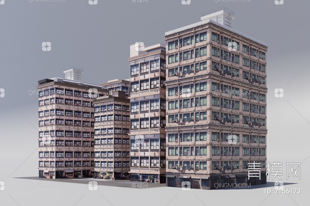 建筑配楼3D模型下载【ID:2156123】