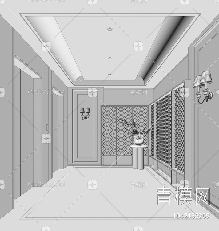 电梯间3D模型下载【ID:2155209】