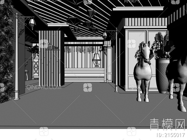 酒吧接待大厅3D模型下载【ID:2155017】