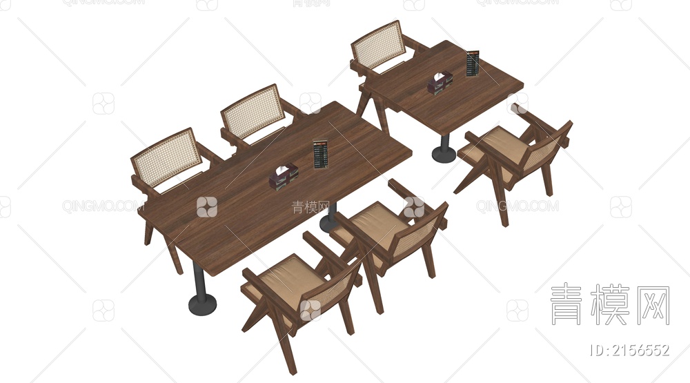 餐饮桌椅SU模型下载【ID:2156552】