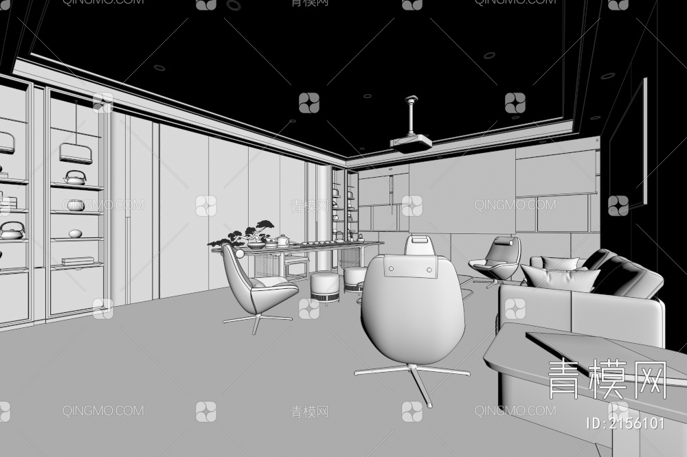 接待室3D模型下载【ID:2156101】