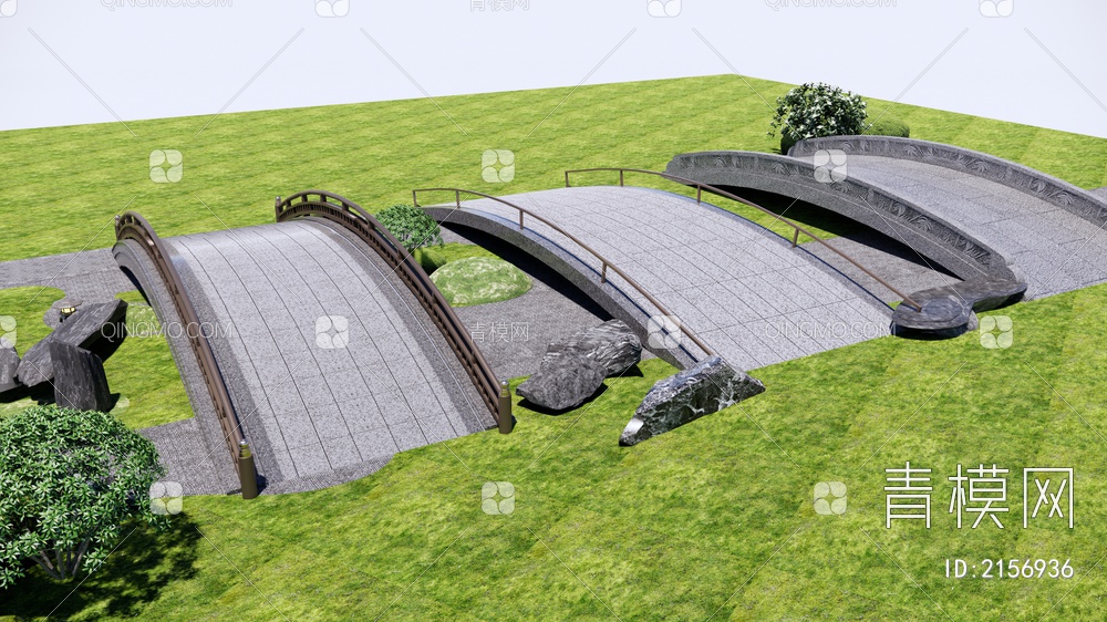 景观桥3D模型下载【ID:2156936】