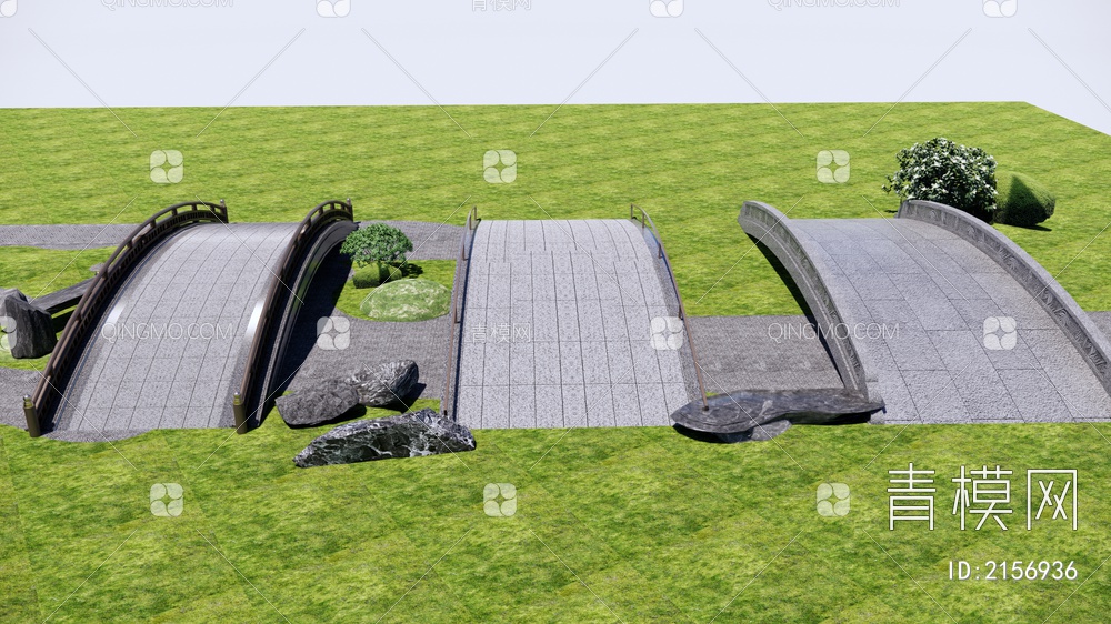 景观桥3D模型下载【ID:2156936】