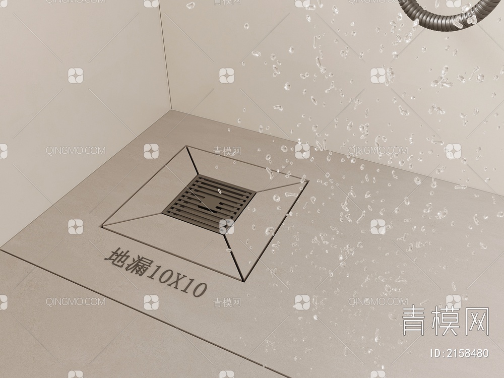 淋浴间地漏3D模型下载【ID:2158480】