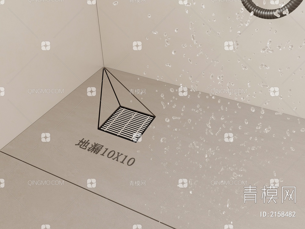 淋浴间地漏3D模型下载【ID:2158482】