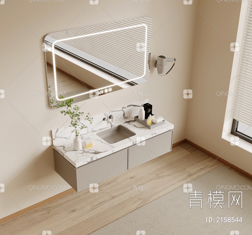 浴室柜3D模型下载【ID:2158544】