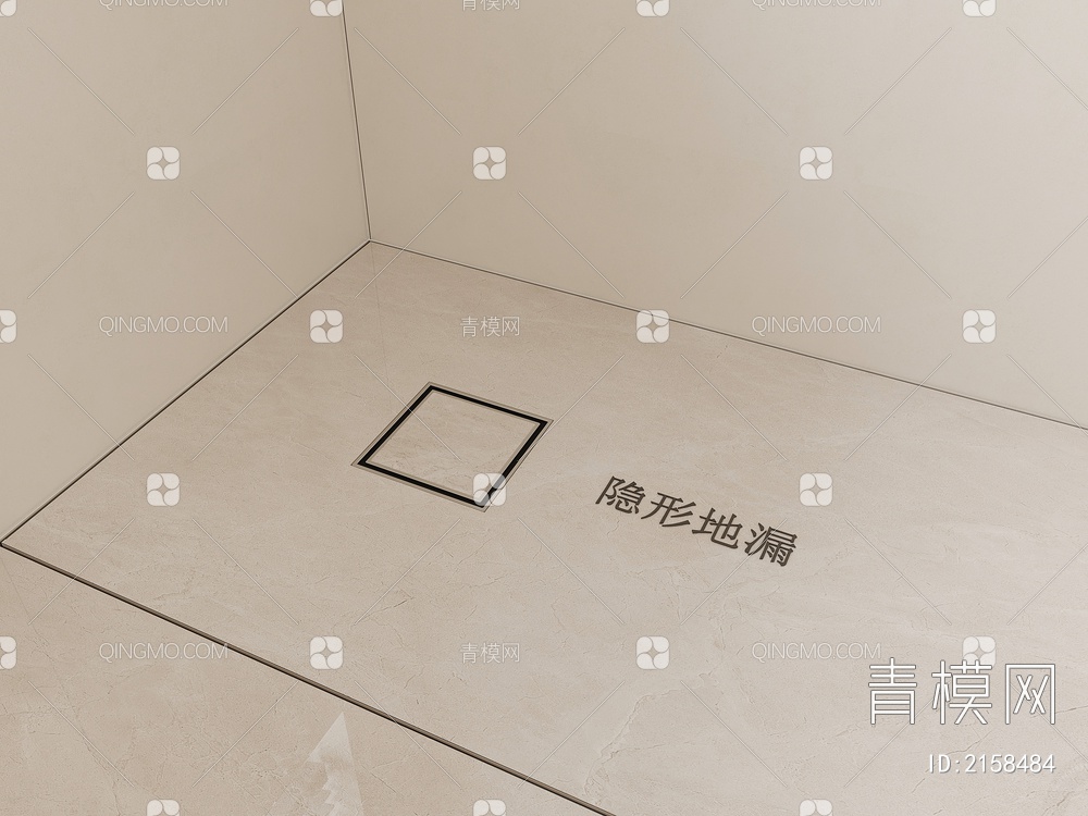 淋浴间隐形地漏3D模型下载【ID:2158484】