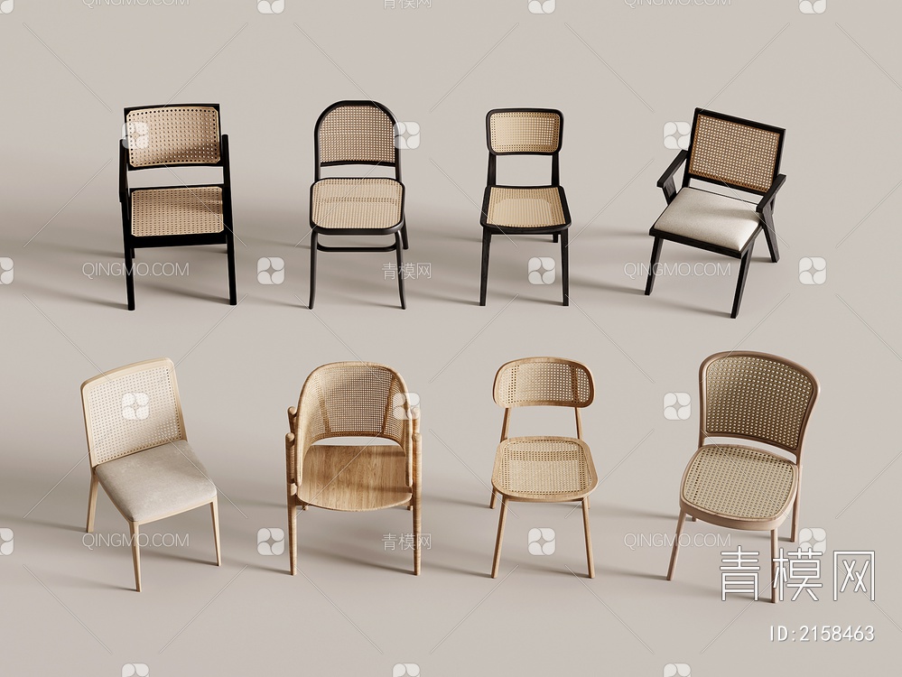 餐椅3D模型下载【ID:2158463】