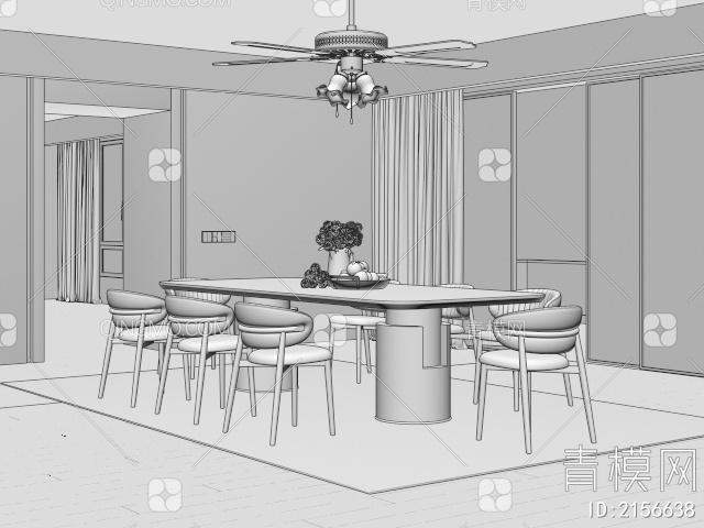 餐厅3D模型下载【ID:2156638】