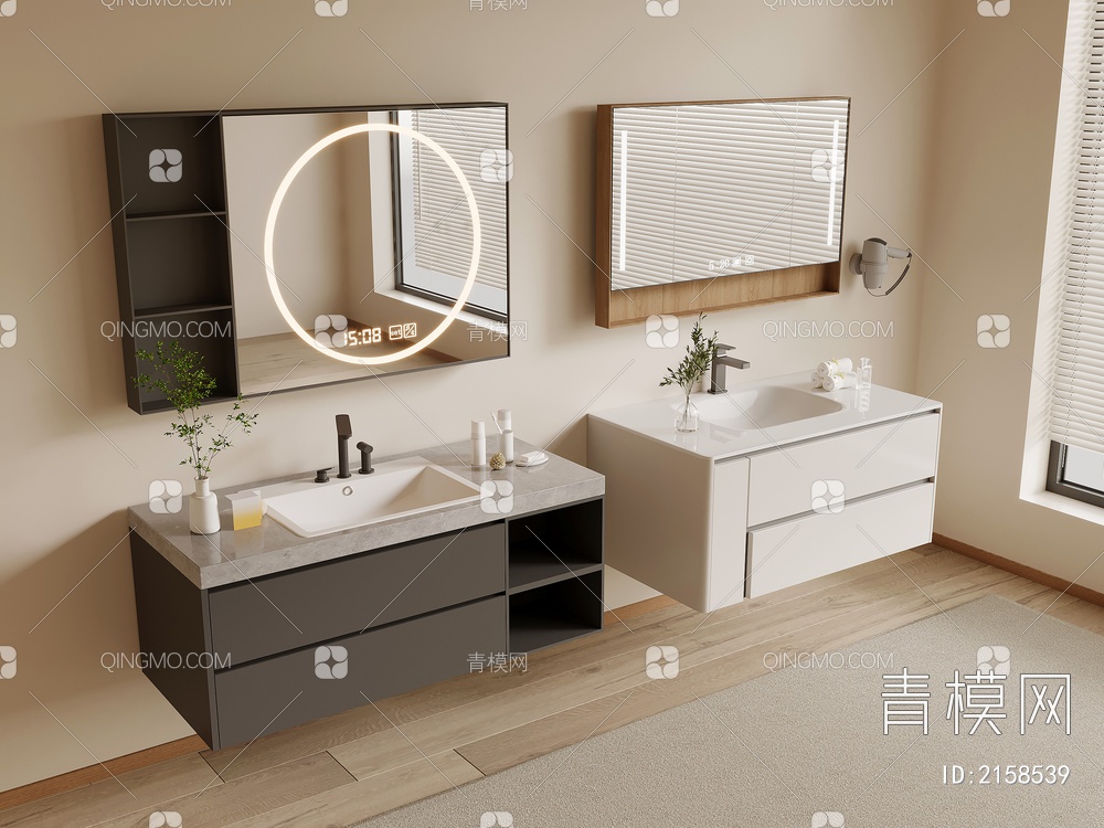 浴室柜3D模型下载【ID:2158539】