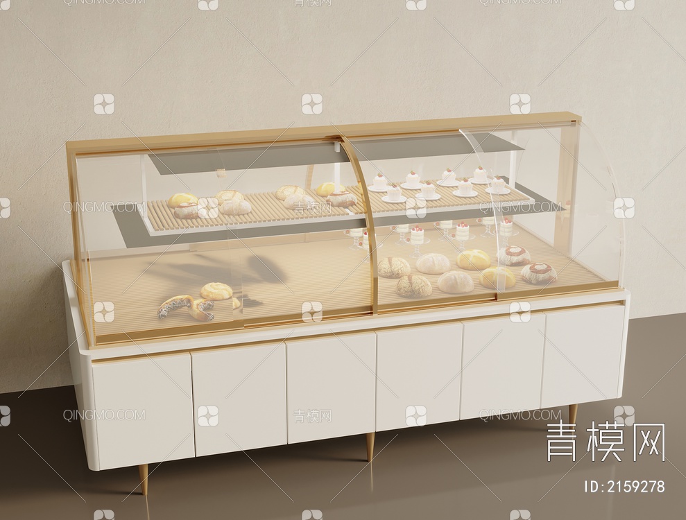甜品蛋糕展示柜3D模型下载【ID:2159278】
