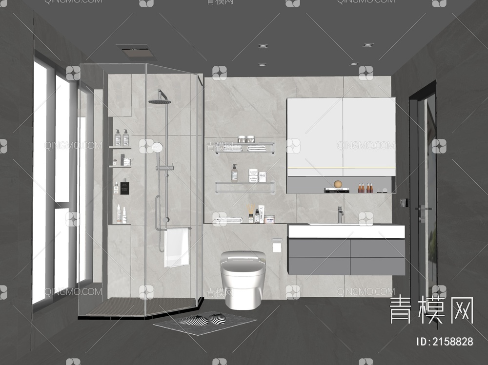 卫生间SU模型下载【ID:2158828】