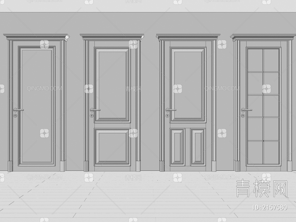 室内门3D模型下载【ID:2157580】