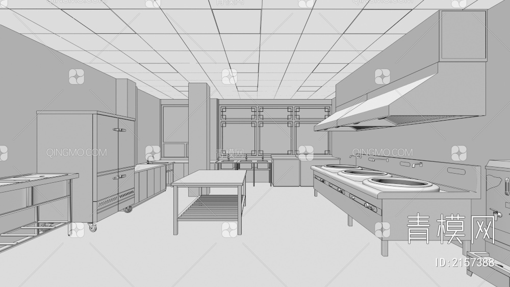 后厨3D模型下载【ID:2157388】