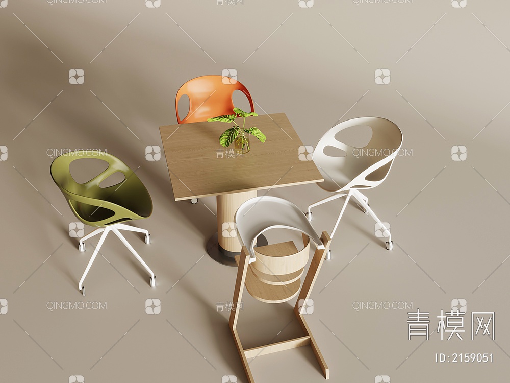 休闲桌椅3D模型下载【ID:2159051】