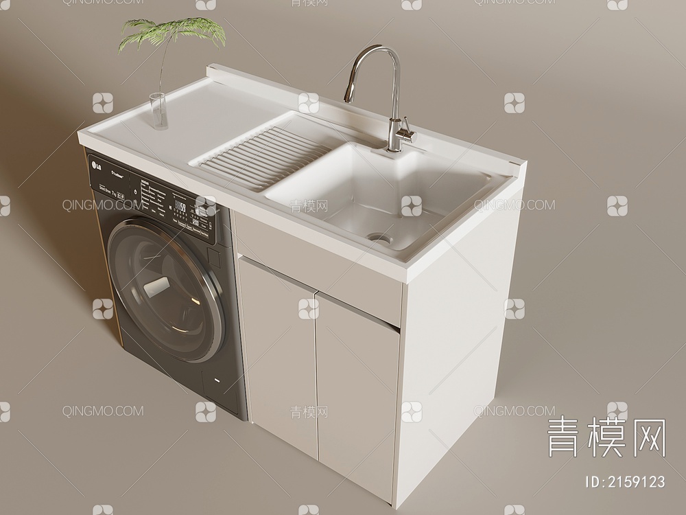 洗衣机柜SU模型下载【ID:2159123】