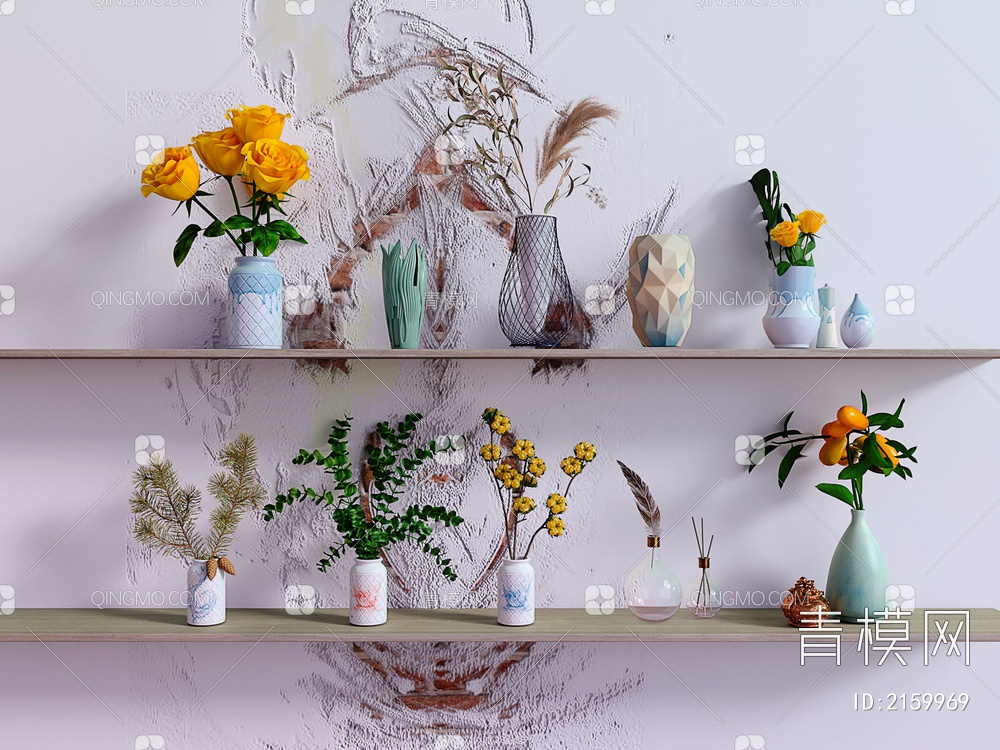 隔壁瓷器花瓶集合3D模型下载【ID:2159969】