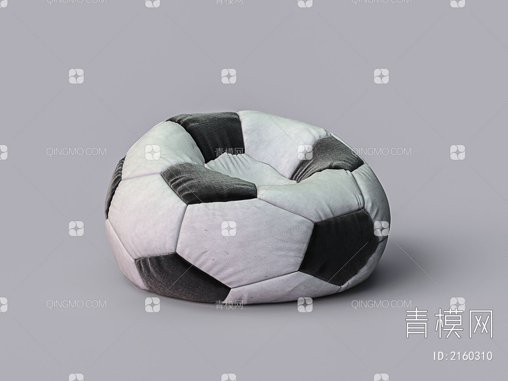 布艺懒人足球沙发3D模型下载【ID:2160310】