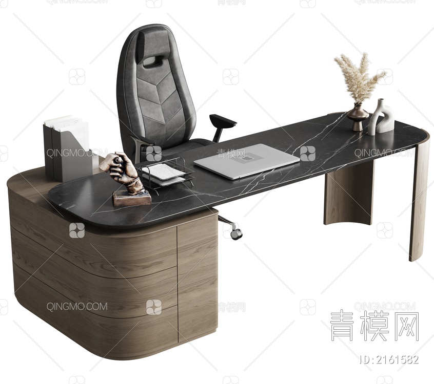 办公桌椅3D模型下载【ID:2161582】