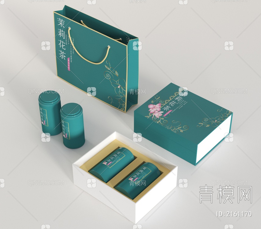 茶叶礼盒3D模型下载【ID:2161170】