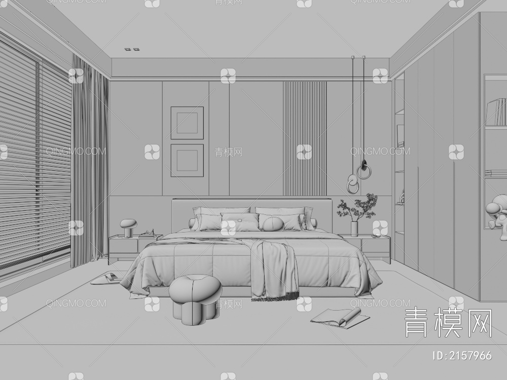 家居卧室3D模型下载【ID:2157966】