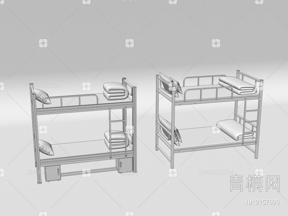 上下床 上下铺床3D模型下载【ID:2157898】