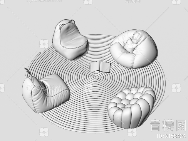 懒人沙发3D模型下载【ID:2158424】