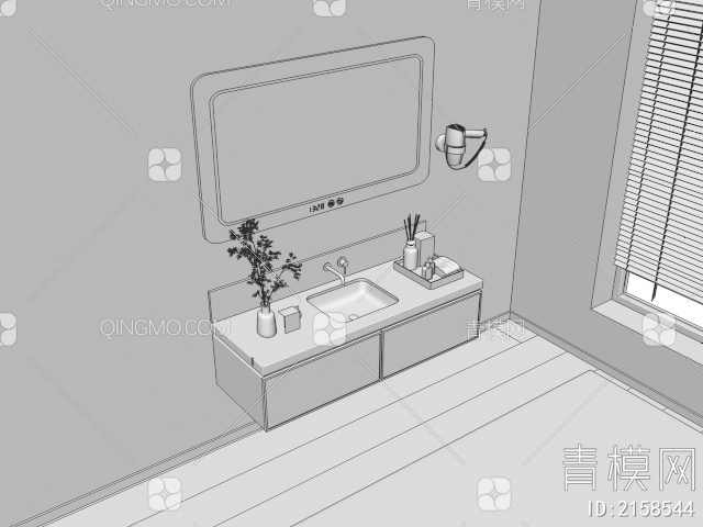 浴室柜3D模型下载【ID:2158544】