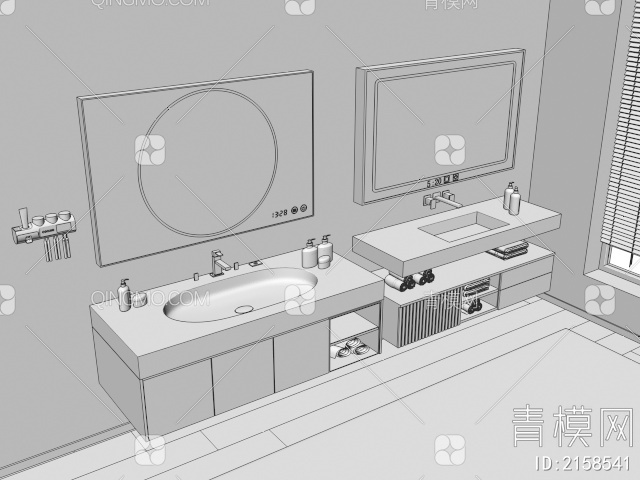 浴室柜3D模型下载【ID:2158541】