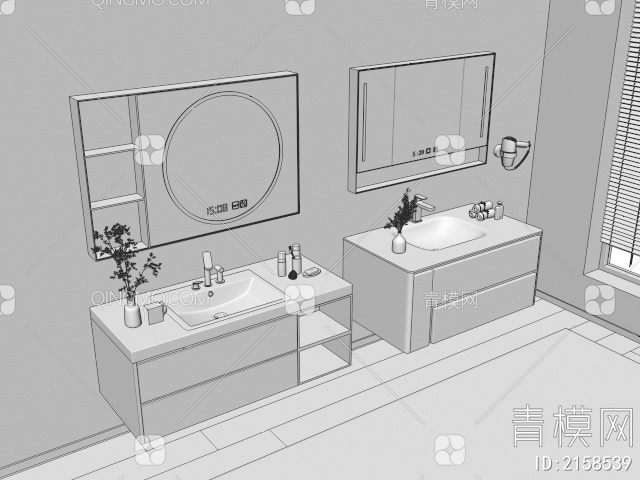 浴室柜3D模型下载【ID:2158539】