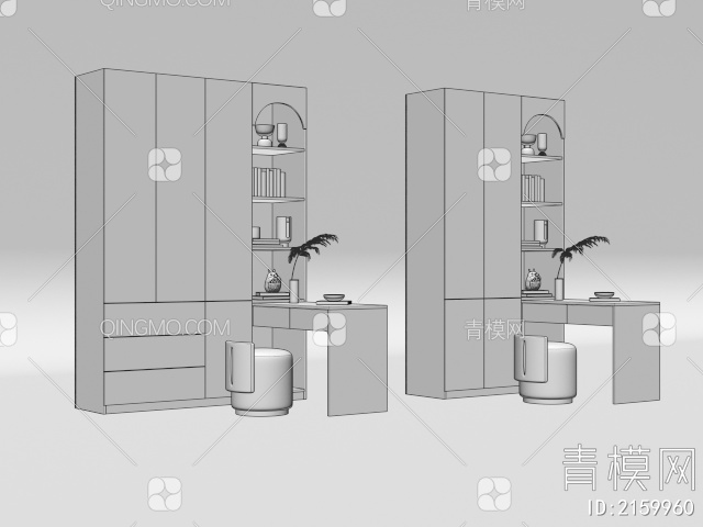 衣柜3D模型下载【ID:2159960】