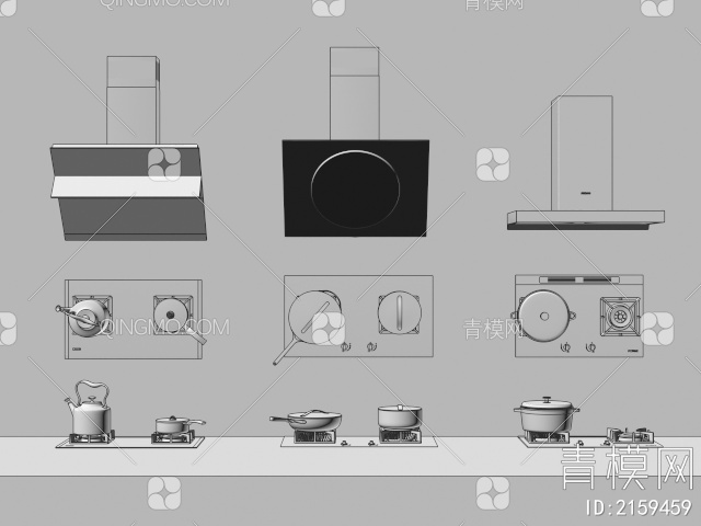 燃气灶3D模型下载【ID:2159459】