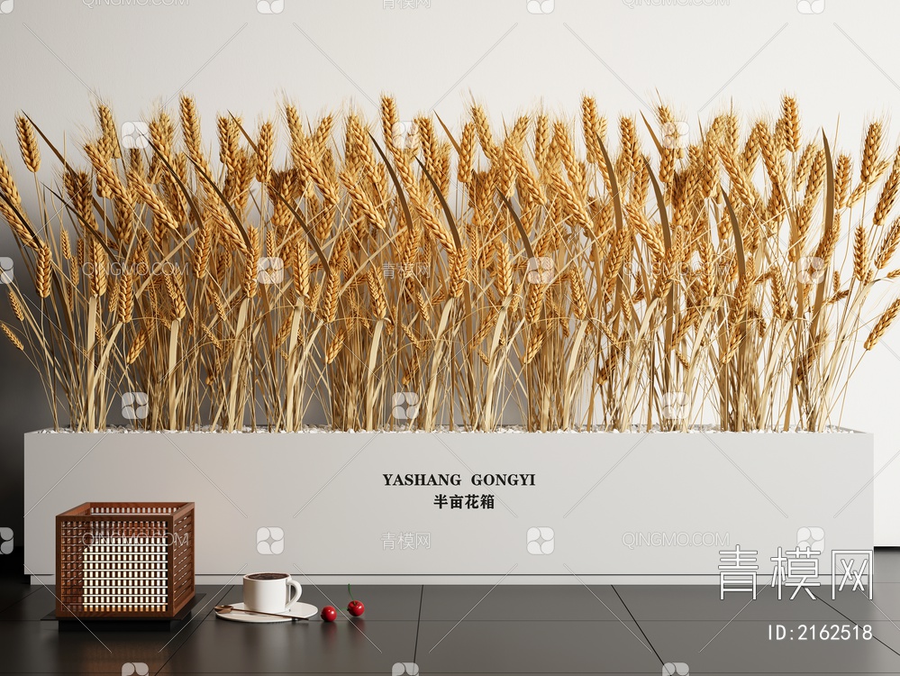 麦穗 稻穗 农作物 花箱3D模型下载【ID:2162518】