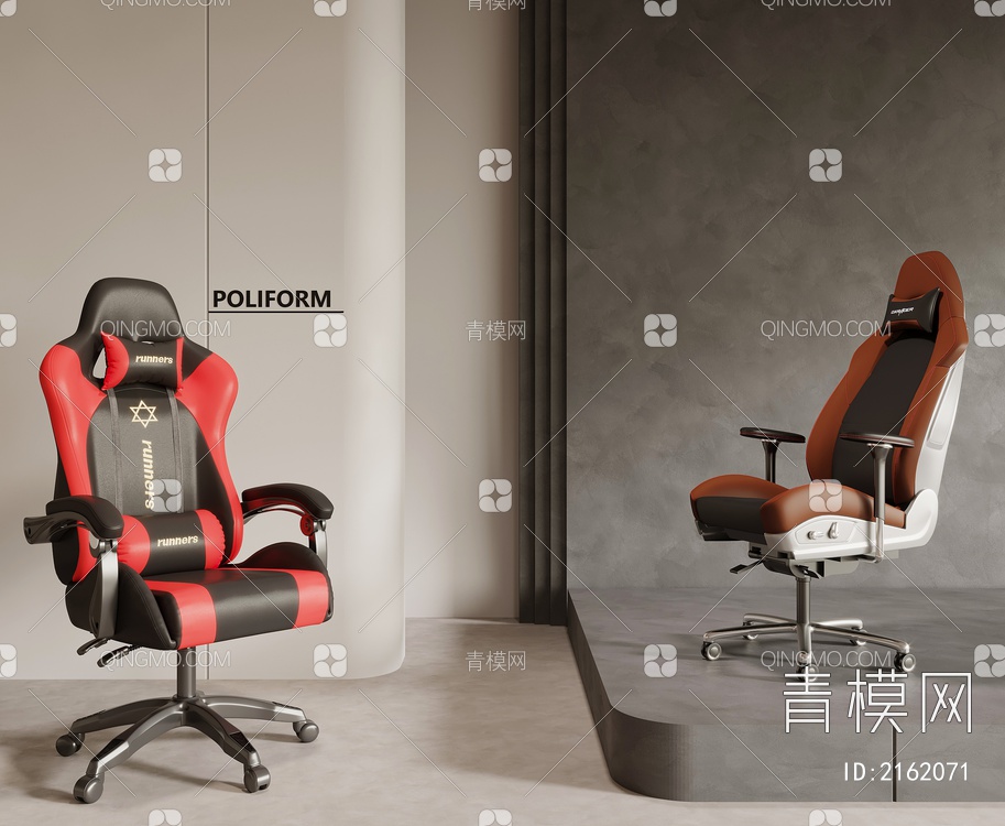 电竞椅 转椅3D模型下载【ID:2162071】