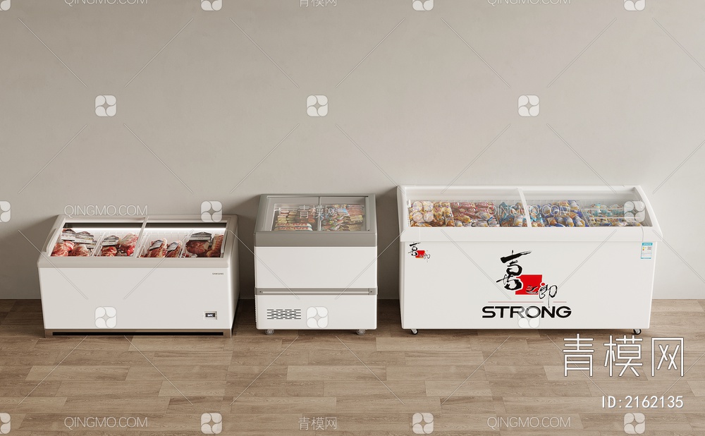 冰柜 冷藏柜 冷冻柜3D模型下载【ID:2162135】