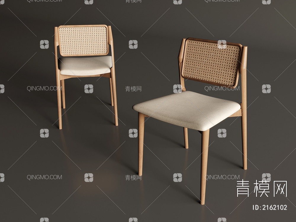 单椅 餐椅 休闲椅3D模型下载【ID:2162102】