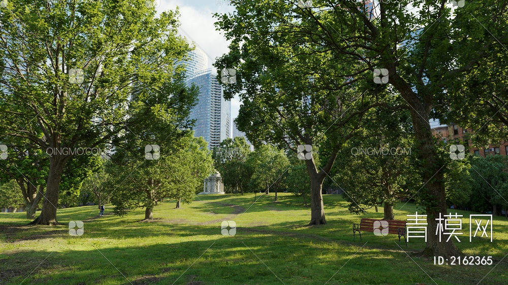 公园 公园绿地 绿化3D模型下载【ID:2162365】