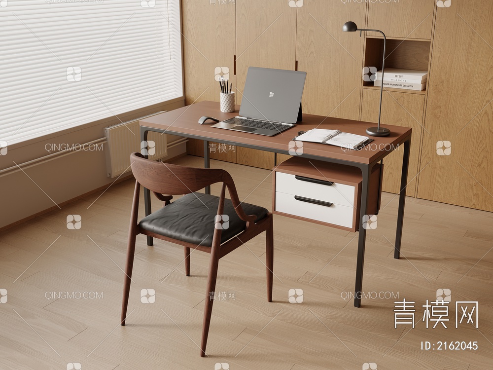 书桌椅 电脑组合3D模型下载【ID:2162045】