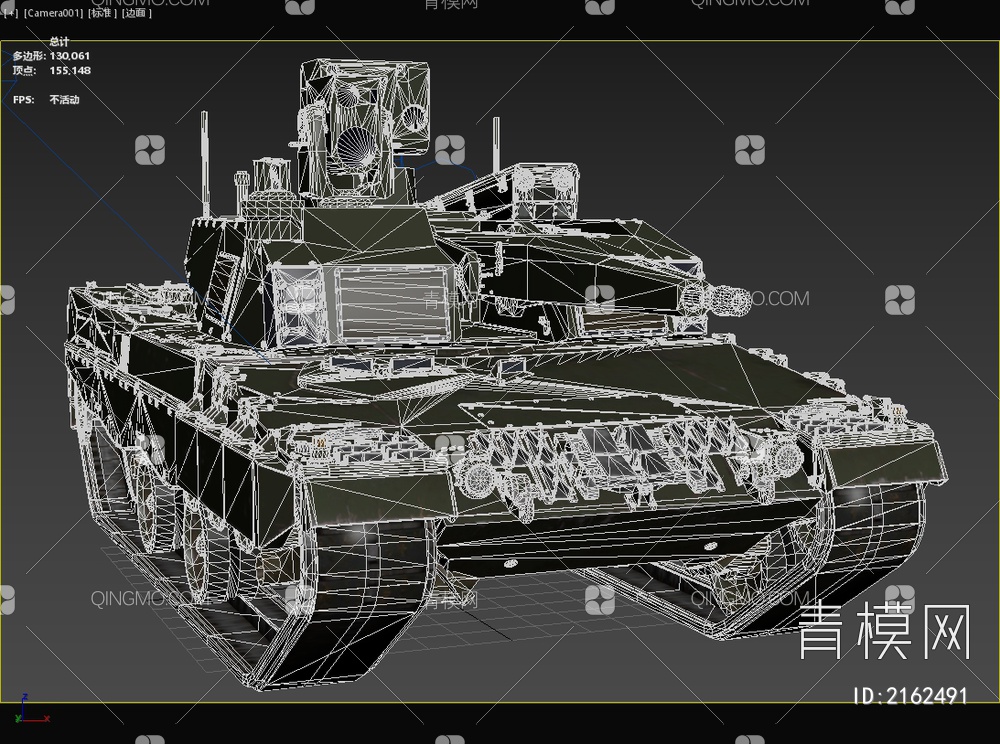 豹2车身Skyranger激光防空坦克3D模型下载【ID:2162491】