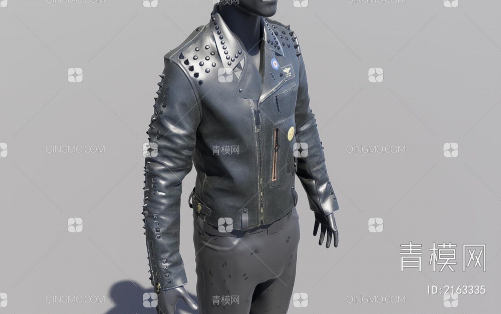 皮夹克 衣服3D模型下载【ID:2163335】