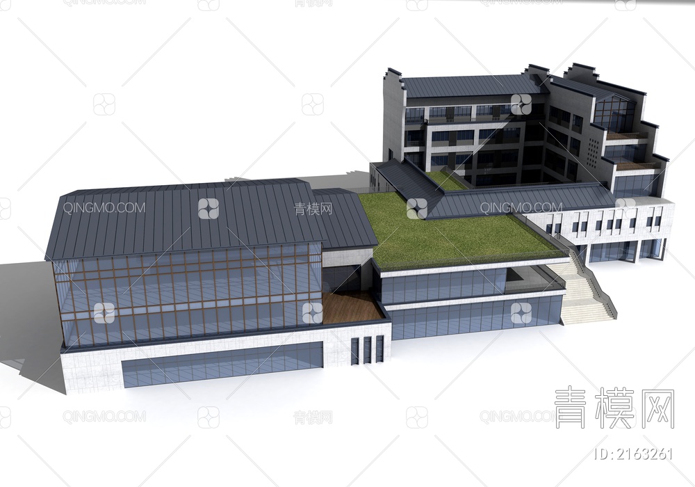 商业 公共建筑 综合楼3D模型下载【ID:2163261】