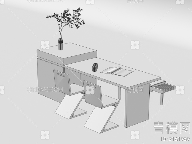 岛台 餐桌椅3D模型下载【ID:2161989】