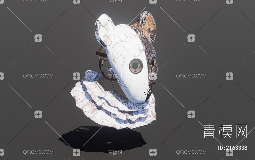 丑角面具3D模型下载【ID:2163338】