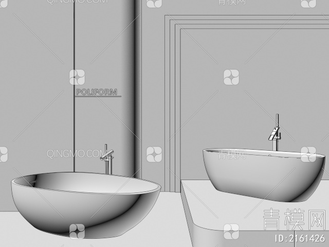 浴缸3D模型下载【ID:2161426】